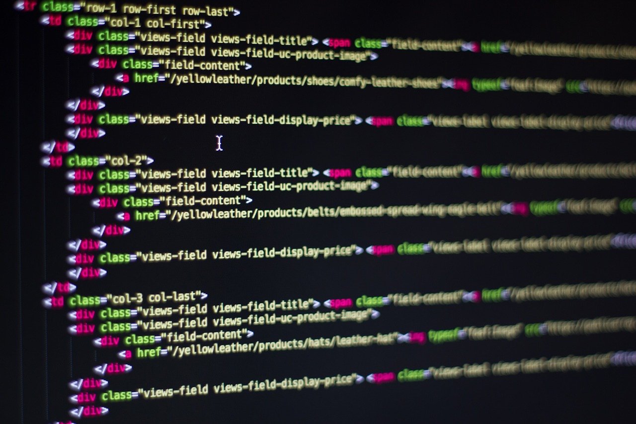 image of html code