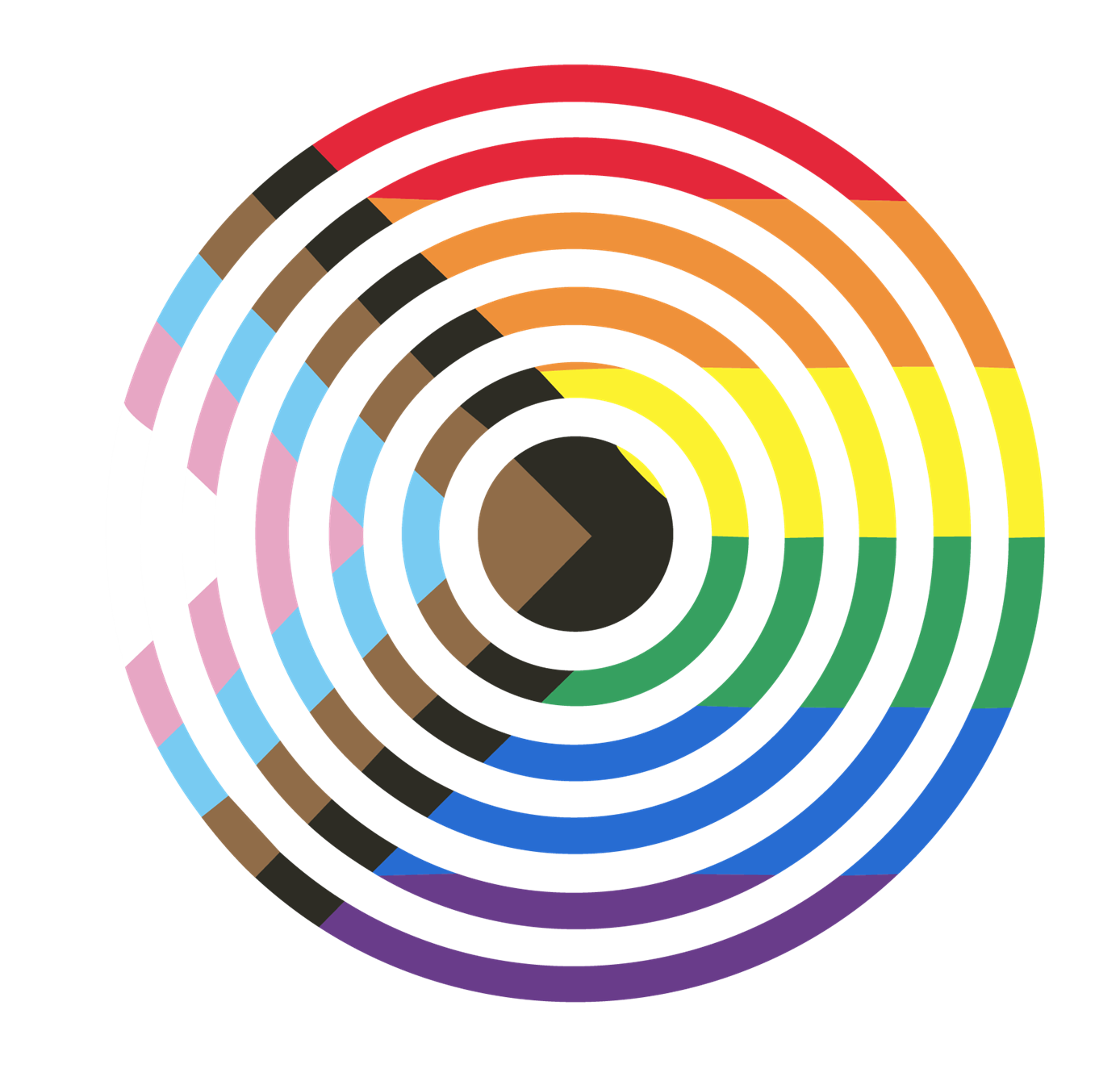 IA Labs logo containing the Pride Flag colours